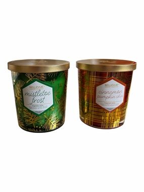 Bellevue Mistletoe Frost & Cinnamon Pumpkin Chai Scented Jar Candles